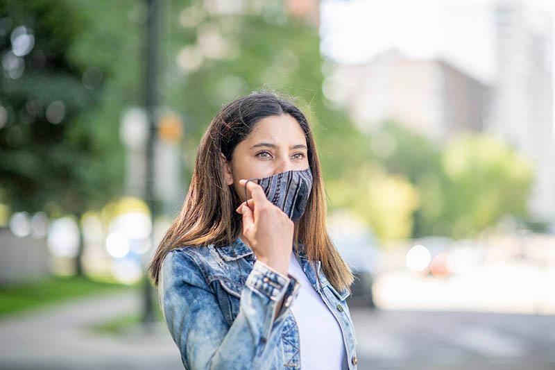 hispanic student wearing mask