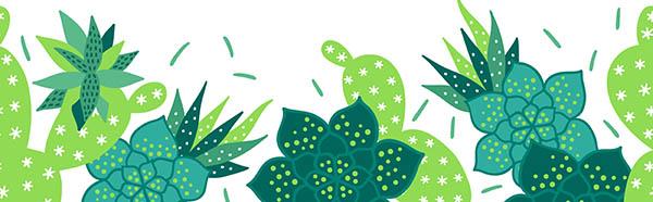 cactus border illustration