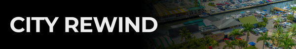 Section header banner reading City Rewind with an aerial view of Boynton Beach.
