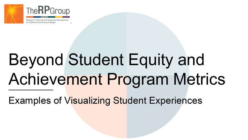Beyond Student Equity and Achievement Program Metrics cover.