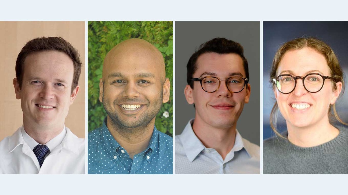 A composite image of headshots of Josiah Gerdt, Sakeen Kashem, Mark Pownall, and Balyn Zaro.