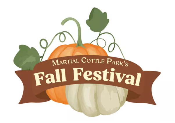Logo of Martial Cottle Park showing a pumpkin with the title Fall Festival