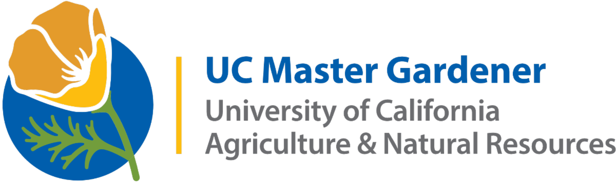 Master Gardener banner with California poppy logo and University of California Agriculture and Natural Resources text