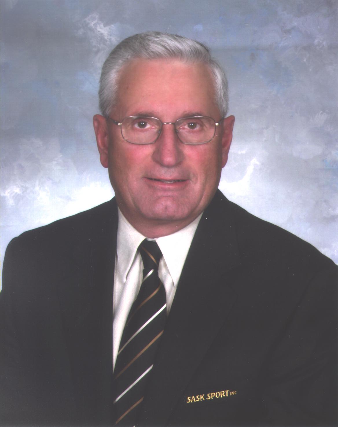 Sask Sport President Don MacAulay poses for a picture