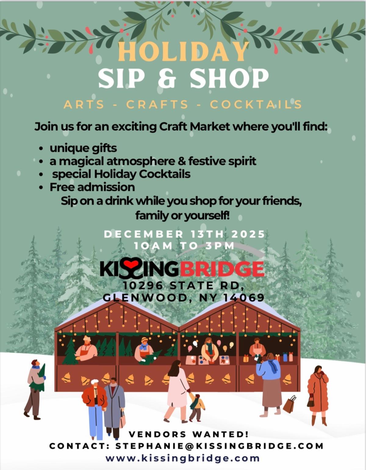 Kissing Bridge Holiday Sip & Shop