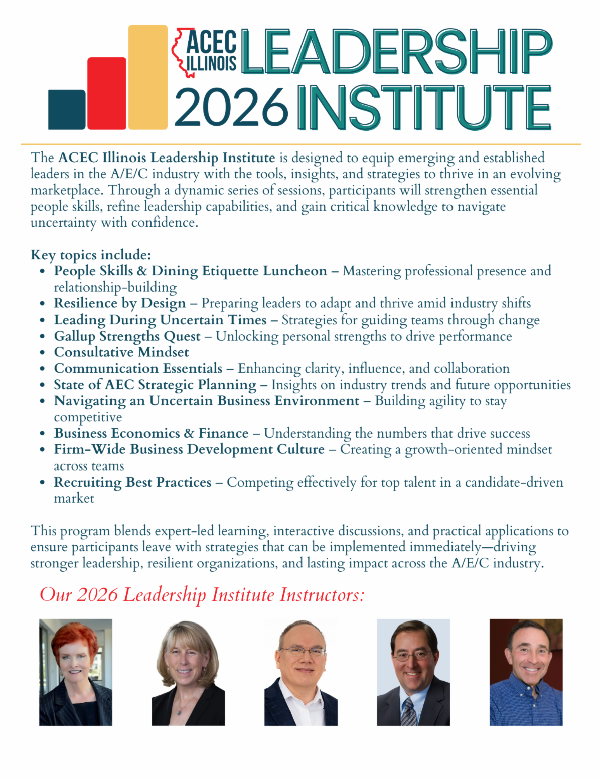 Register now to be a part of the 2026 Leadership Institute Class!