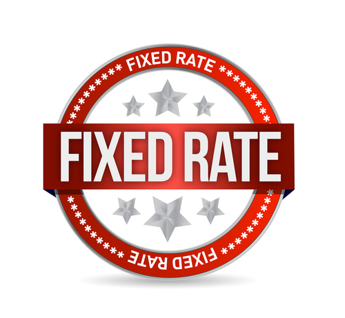fixed rate seal illustration design over a white background