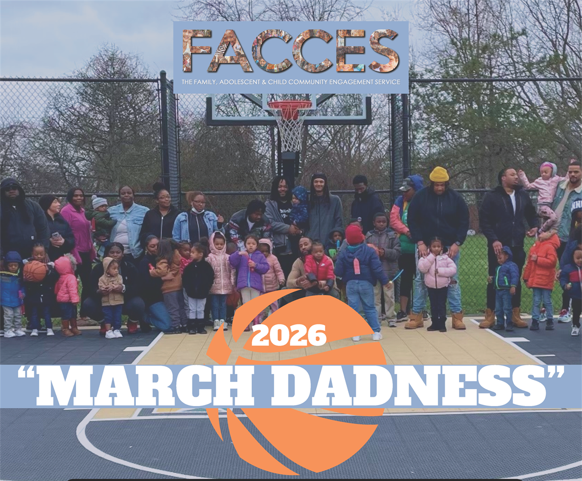 Graphic promoting FACCESS 2025 March DAD-ness Event. More details in caption.