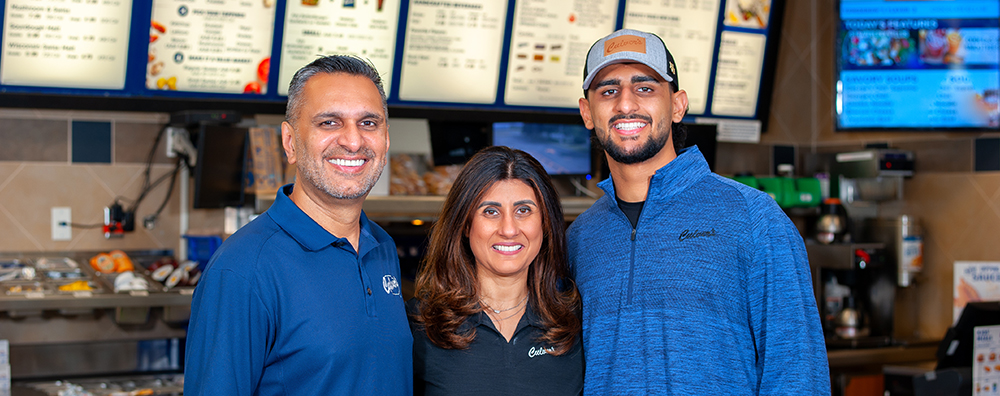 merchant family in front of culvers counter pleasant prairie wisconsin