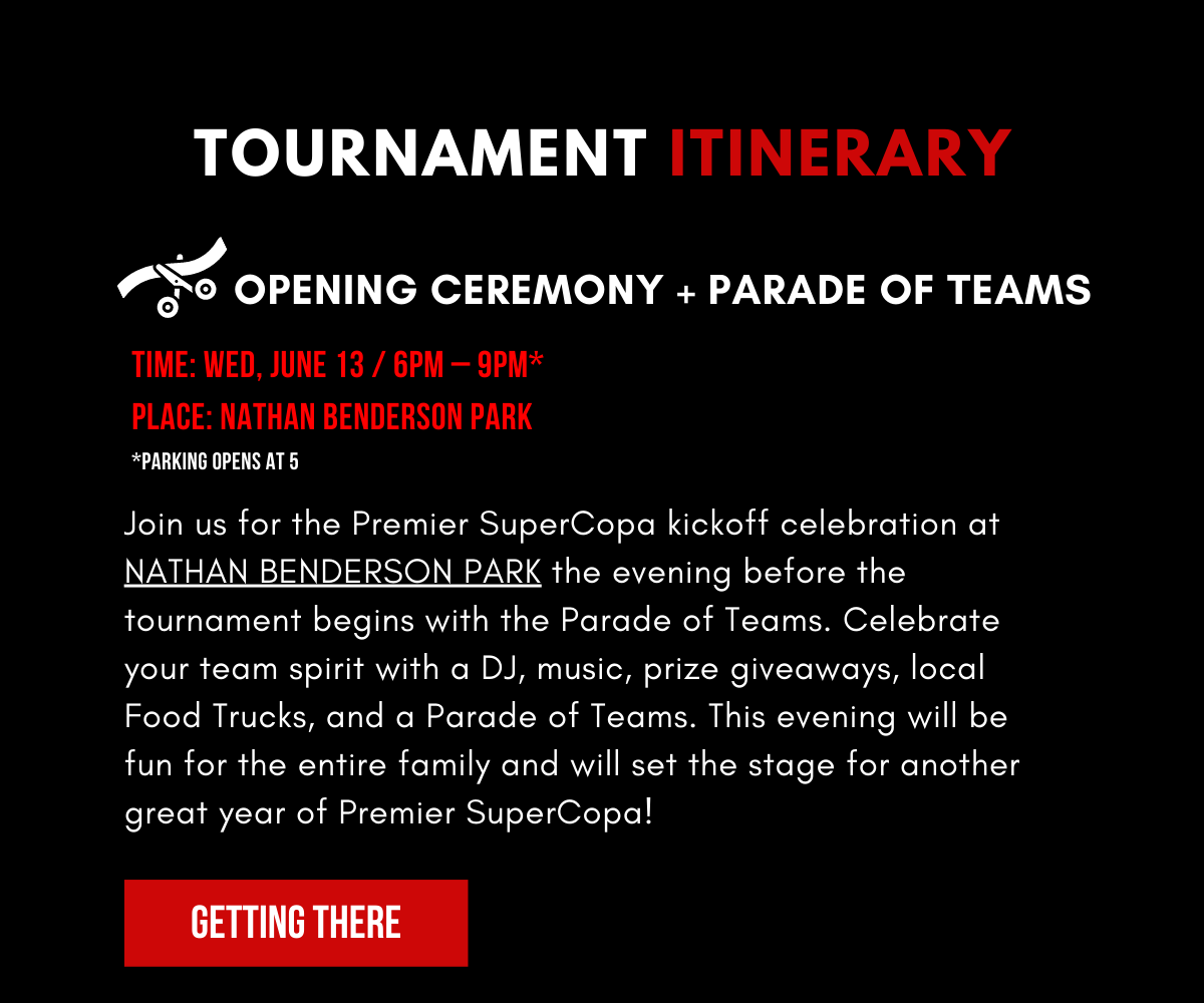 PREMIER SUPERCOPA Critical Tournament Information