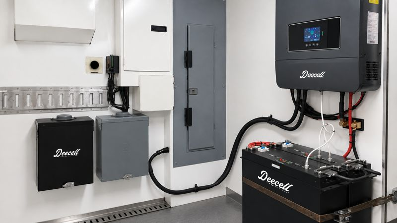 Deecell Solar Power Unit battery and inverter installation