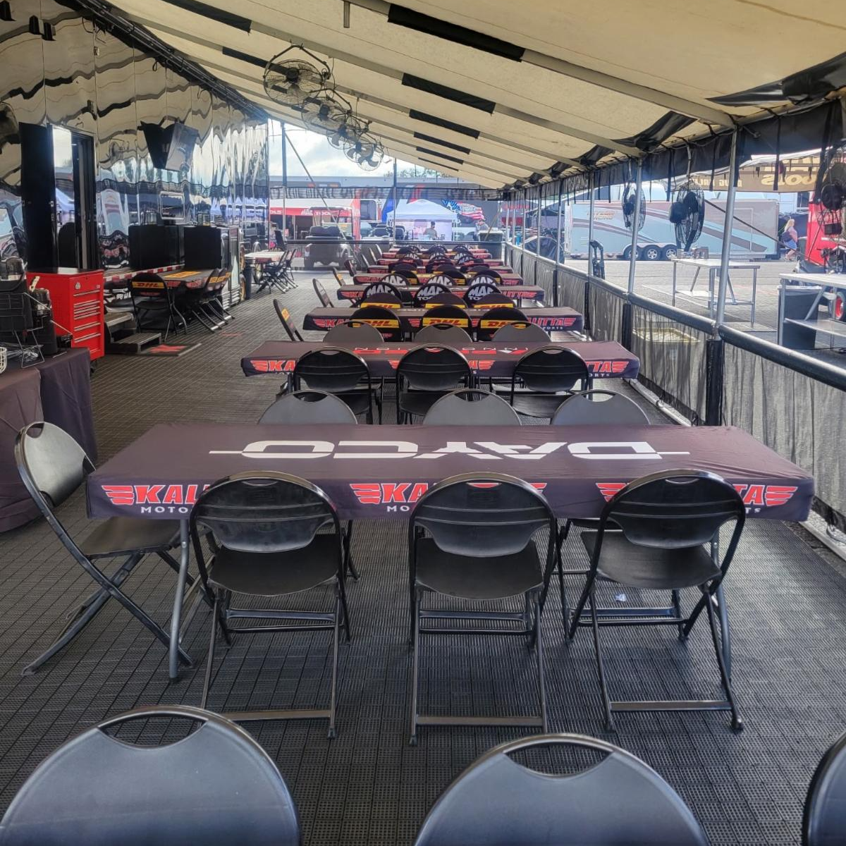 Kalitta Motorsports hospitality seating area