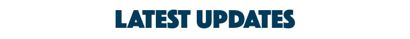 White background with the words "Latest Updates" in dark blue