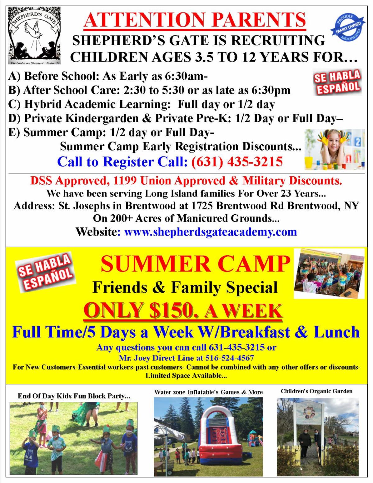 Attention ParentsNEW 2021 Summer Camp Registration 20212022 Before