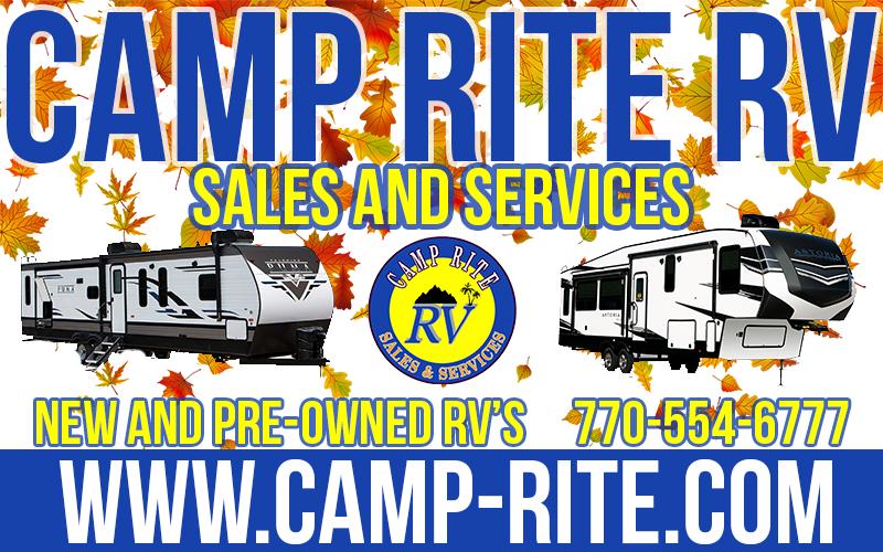 CAMP RITE RV Sales and Services : www.CAMP-RITE.com : 770-554-6777 : 6110 HWY 20 Loganville GA, 30052