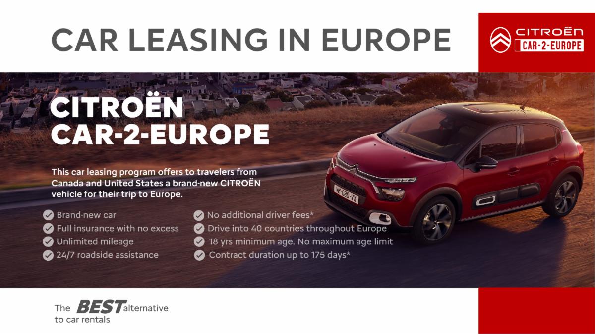 Citroën Car leasing in Europe 2024 prices are out ! Book now your car