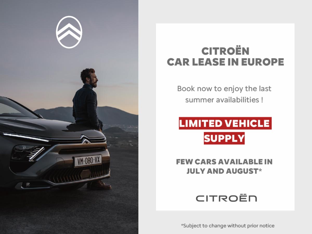 Car leasing in Europe Last minute availabilities for this summer