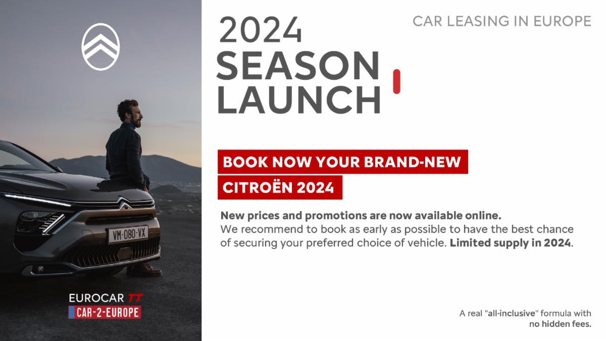 Citroën Car leasing in Europe 2024 prices are out ! Book now your car