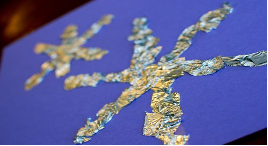 A tinfoil snowflake