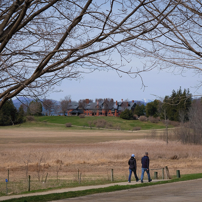 A rotating slideshow depicting early spring on a vermont farm