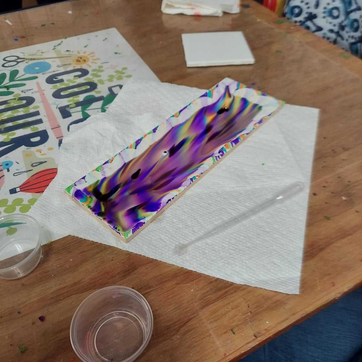 Tile in progress from Workshop Wednesday
