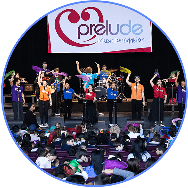 Teachers and Families singing together at Prelude Music Foundation performance