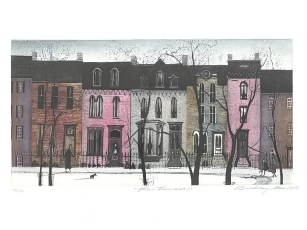 The Terrace Etching by P. Buckley Moss