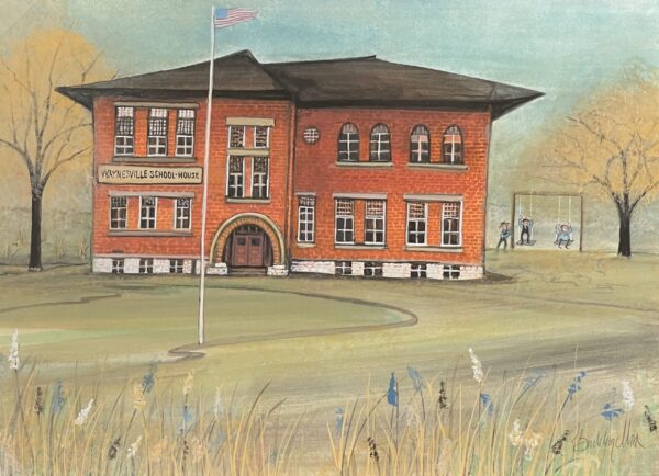 The Old School House painting by P. Buckley Moss