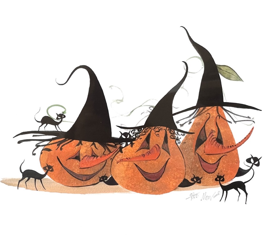 Witches Three by P. Buckley Moss