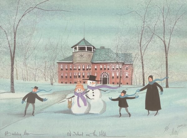 Old School on the Hill by P. Buckley Moss