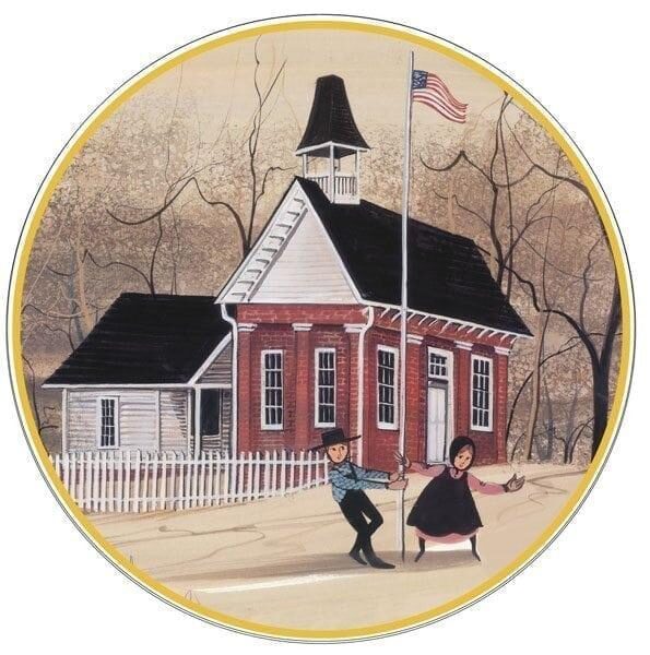 Little Red Schoolhouse Ornament by P. Buckley Moss