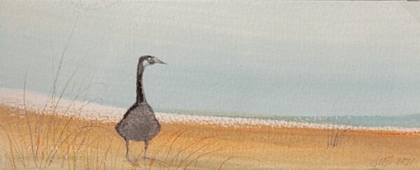 Goose On Shore Painting by P. Buckley Moss