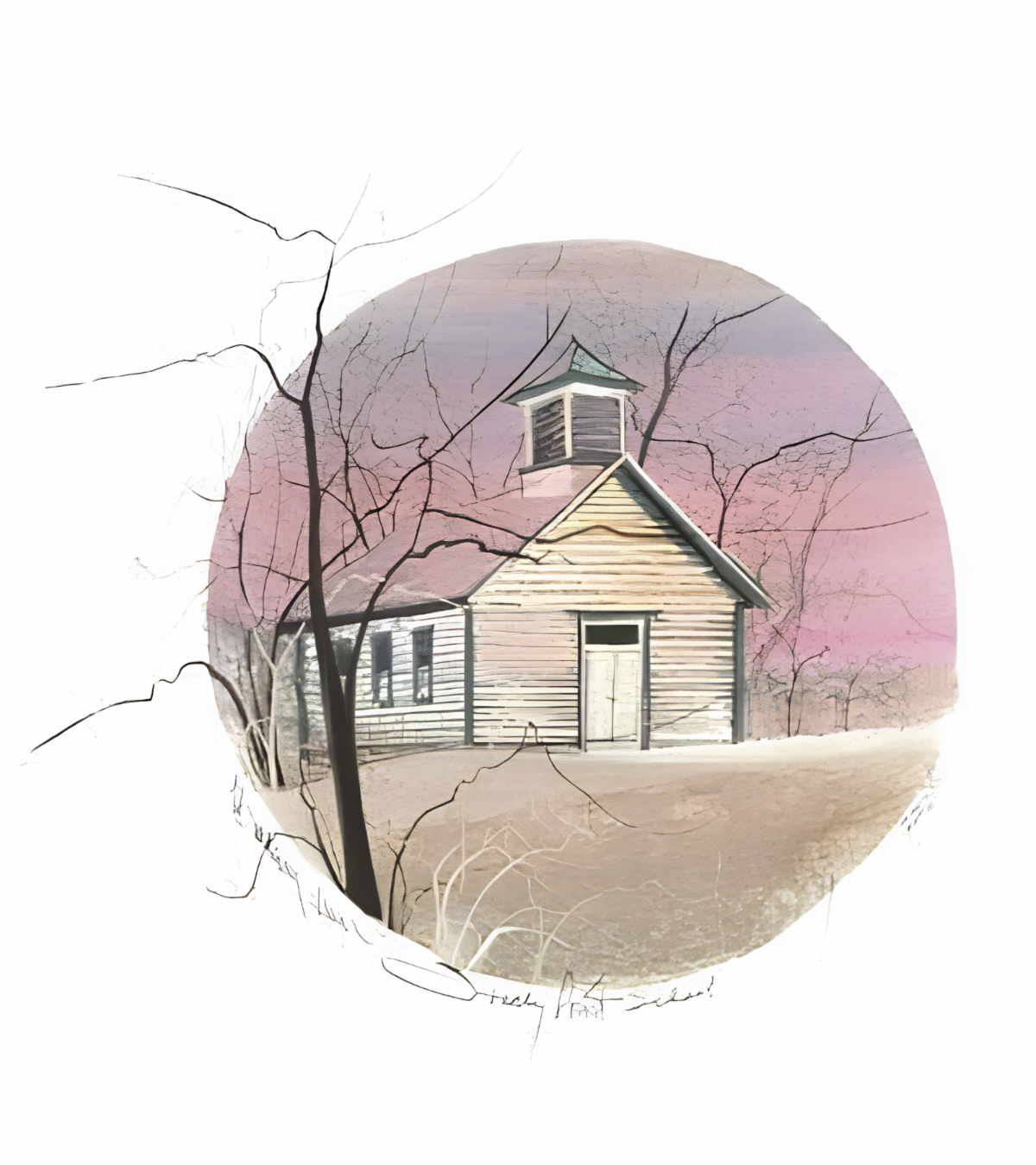 Stoney Point School by P. Buckley Moss