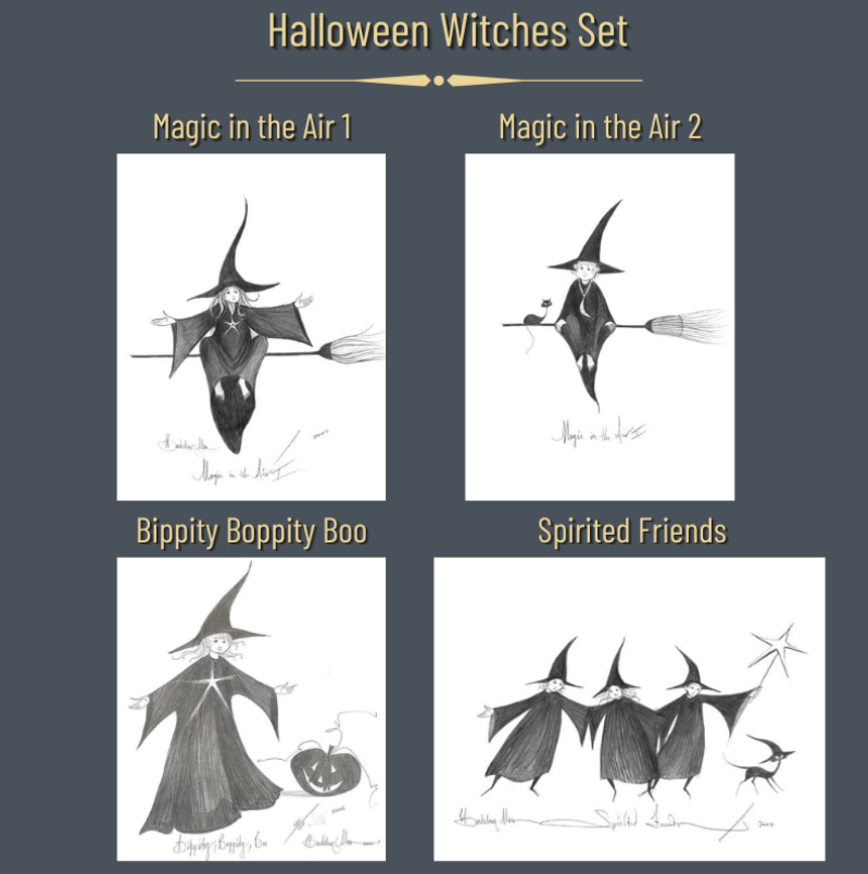 Halloween Witches Set by P. Buckley Moss