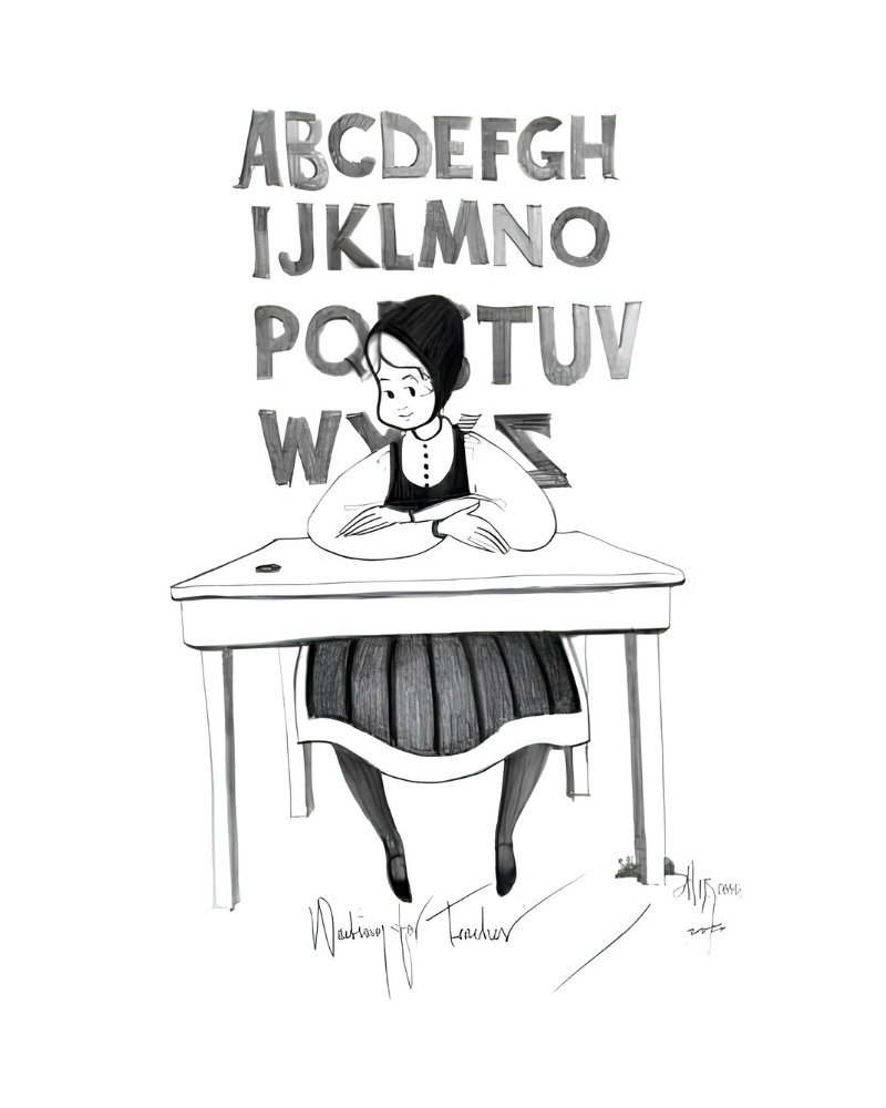 Waiting For Teacher by P. Buckley Moss