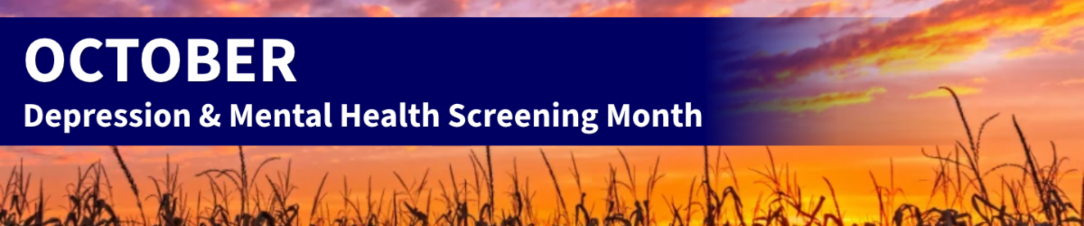 october is depression and mental health screening month