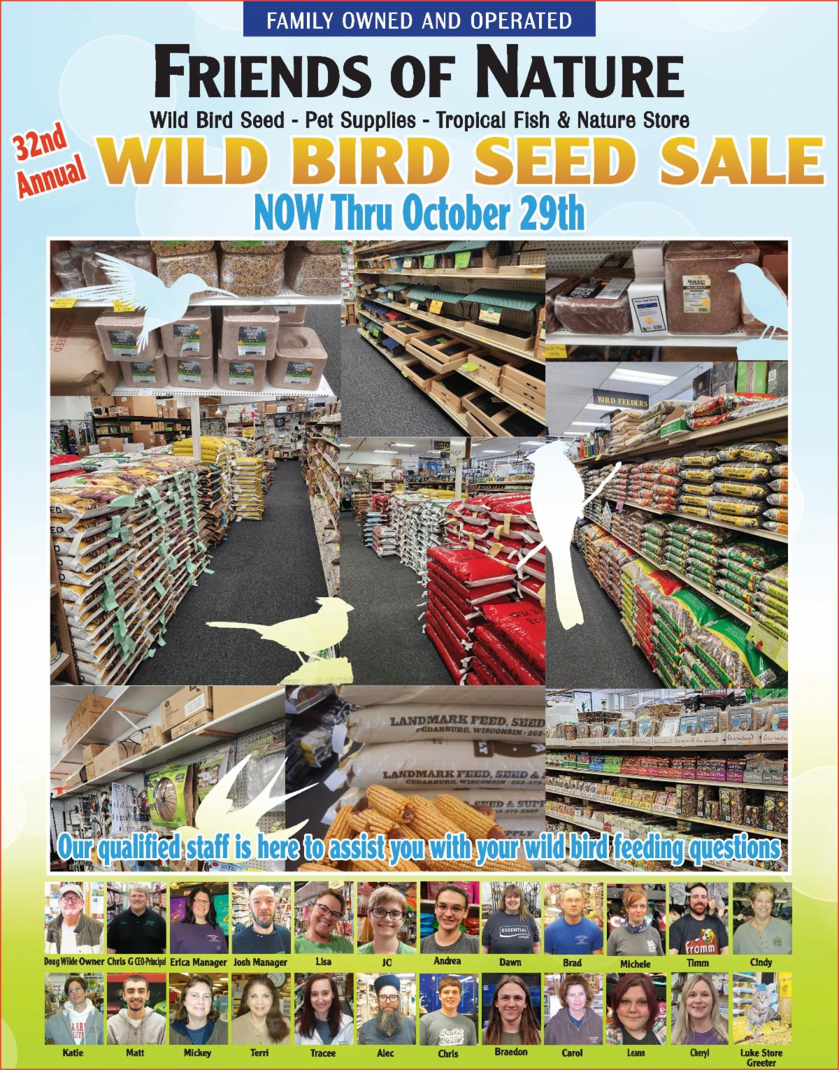ANNUAL BIRD SEED SALE