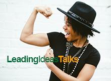 Smiling_ confident woman flexing her bicep