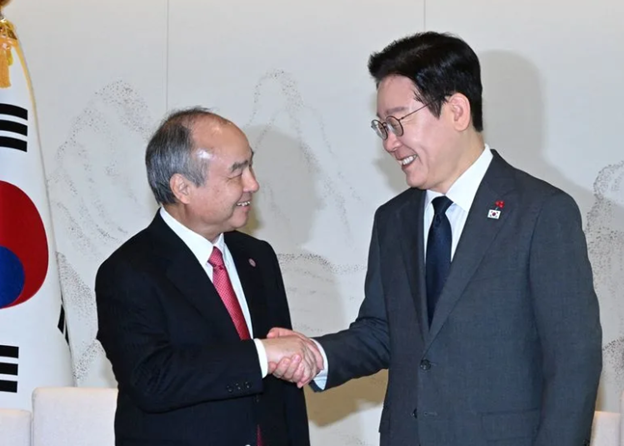 South Korea's President Lee Jae Myung meets with Masayoshi Son, Chairman and Chief Executive Officer of SoftBank Group Corp., at the Presidential House in Seoul · Reuters