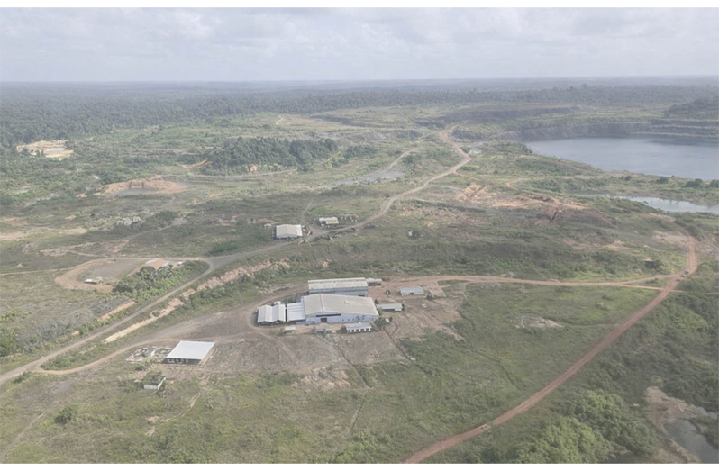 An aerial view of the Omai site - Guyana Chronicle