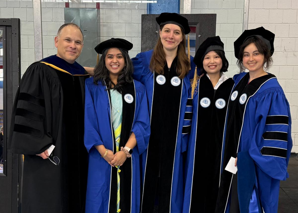 Dr. Edward Miller with 2026 PhD grads
