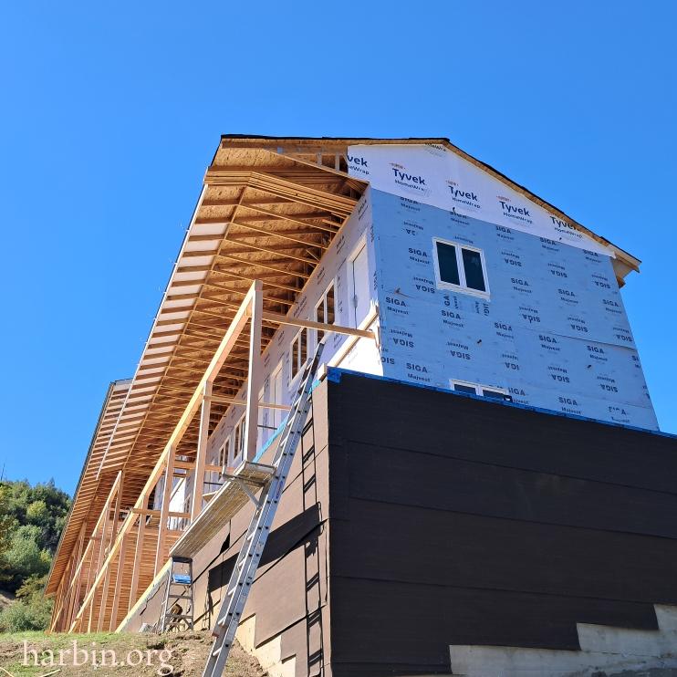 roof construction from below