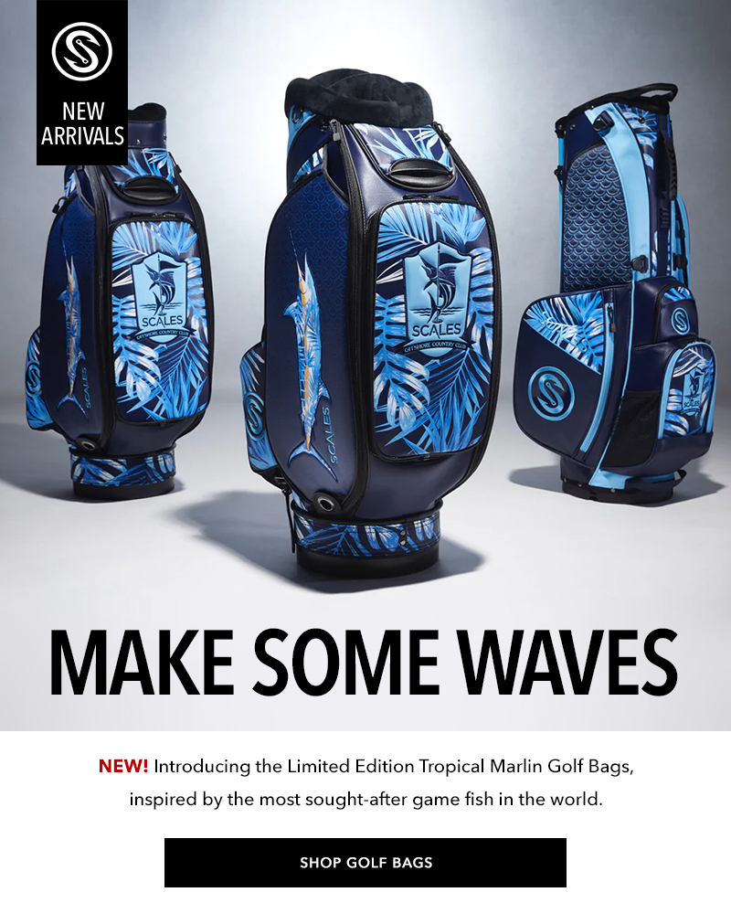Introducing the Limited Edition SCALES Tropical Marlin Golf Bags! SCALES