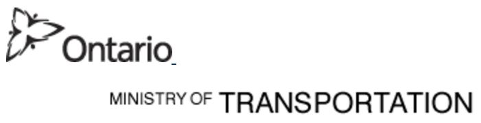Ontario Ministry of Transportation logo.