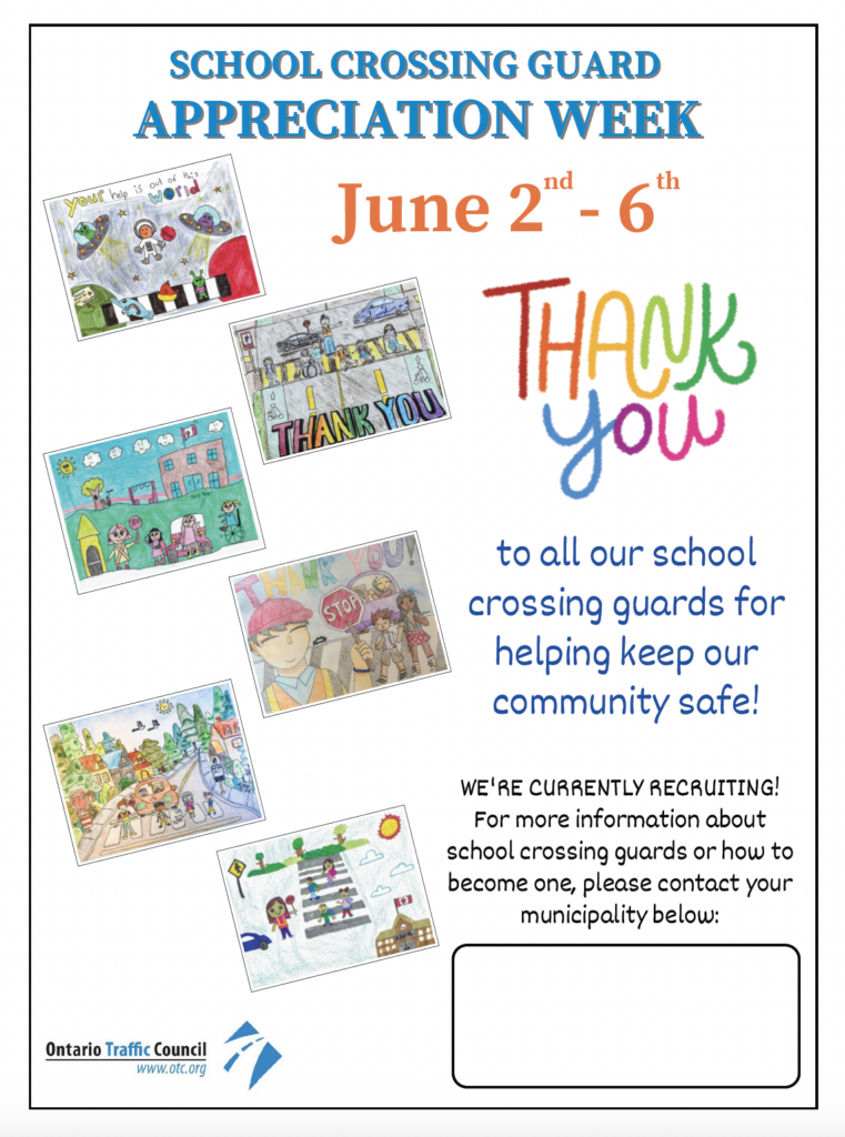 A poster for School Crossing Guard Appreciation Week.