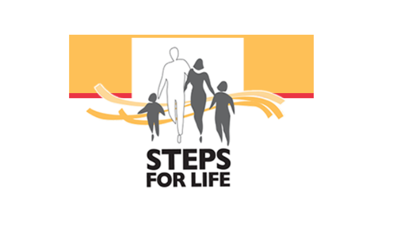 Steps for Life logo.
