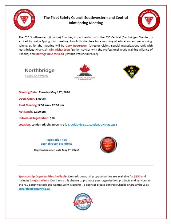 The flyer for the FSC Southwestern and Central chapters joint meeting.