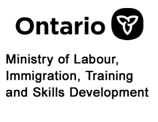 The Ministry of Labour, Immigration, Training, and Skills Development logo.