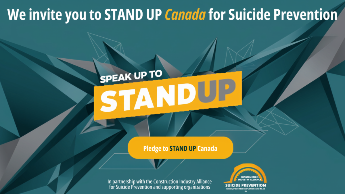 STAND UP Canada for Suicide Prevention promotional image.