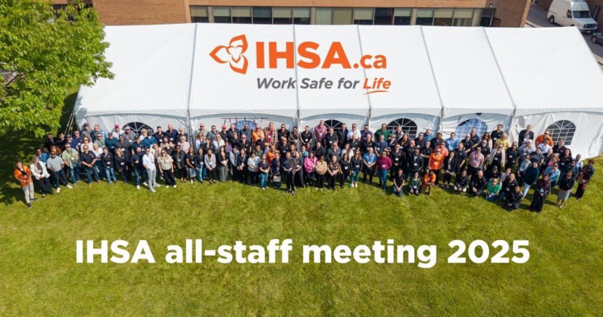 Attendees at IHSA's all-staff meeting.
